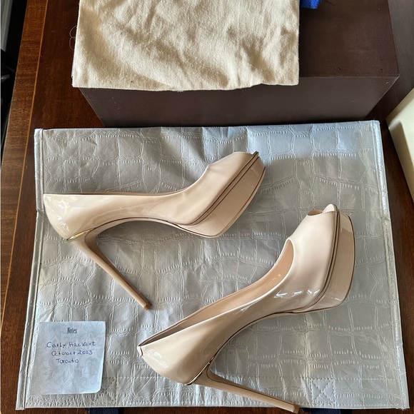 Louis Vuitton Beige Peeptoe Pumps - Picture 3 of 3